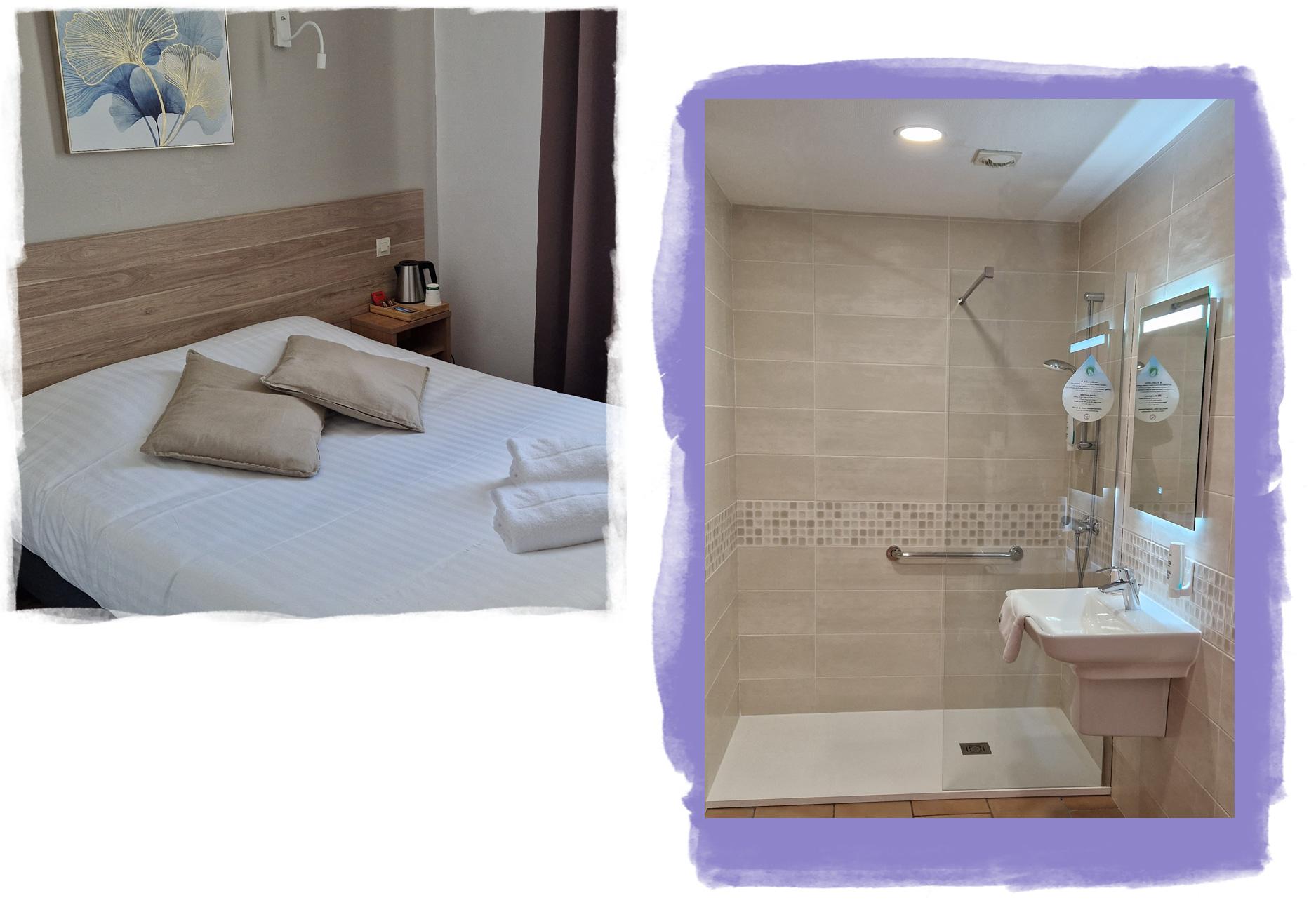 Chambre familiale salle de bain hotel le commerce fecamp